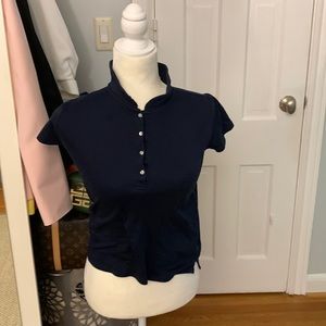 Lands end girls navy polo